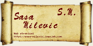 Saša Milević vizit kartica